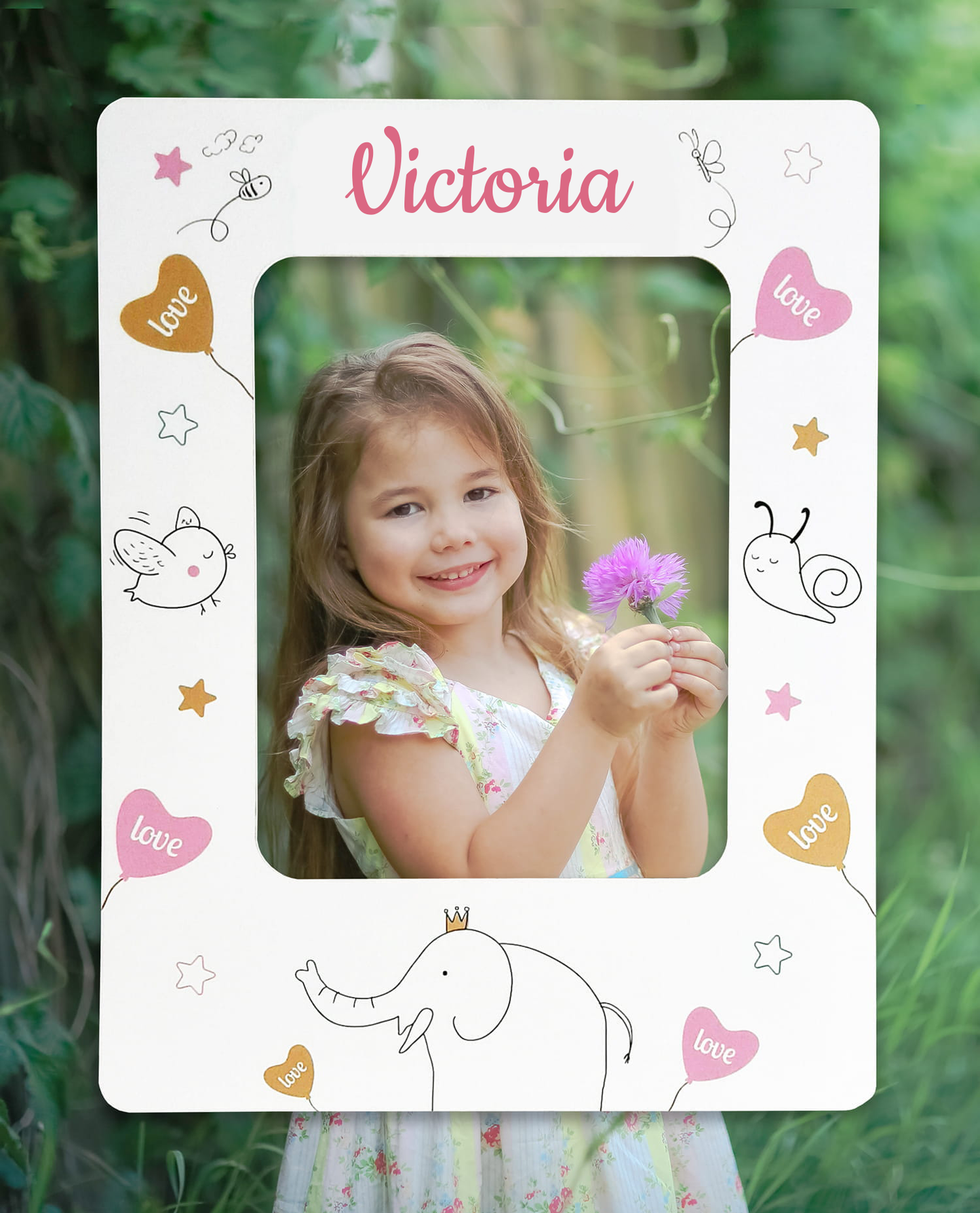 Photo set for child 2 in 1 photo frame + 6 plates for photos