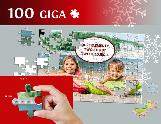 Photo puzzle 100 GIGA pieces  60 x 85 cm / 33.5 x 23.6 inches in a bag