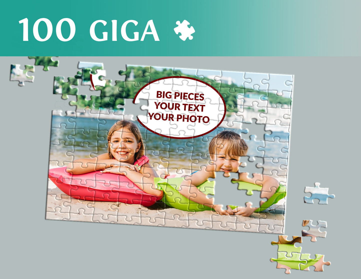 Photo puzzle 100 GIGA pieces  60 x 85 cm / 33.5 x 23.6 inches in a bag