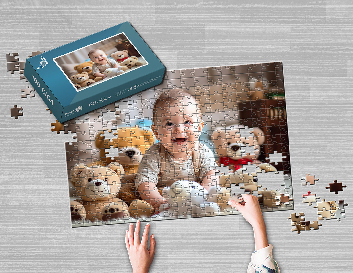 Photo puzzle 100 GIGA pieces  60 x 85 cm / 33.5 x 23.6 inches in a box