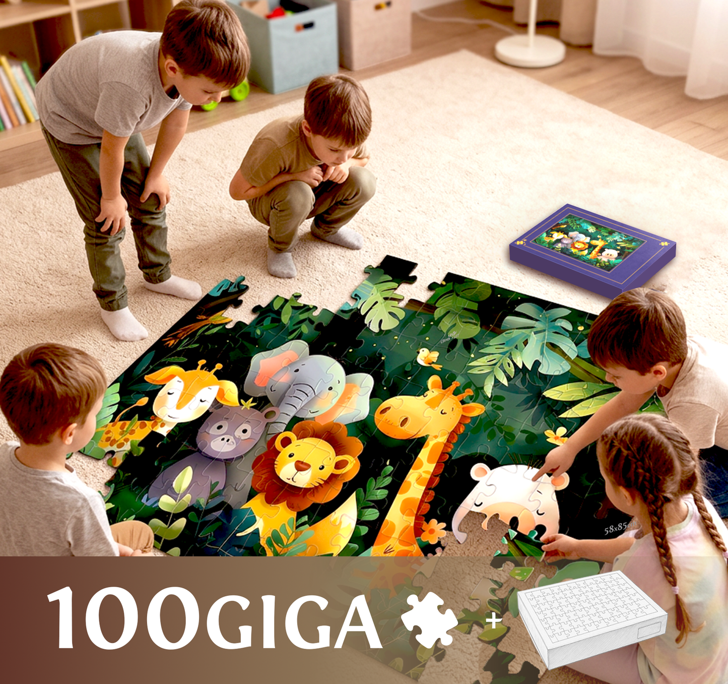 Foto puzzle GIGA 100 velkých dílků 60 x 85 cm v KRABIČCE