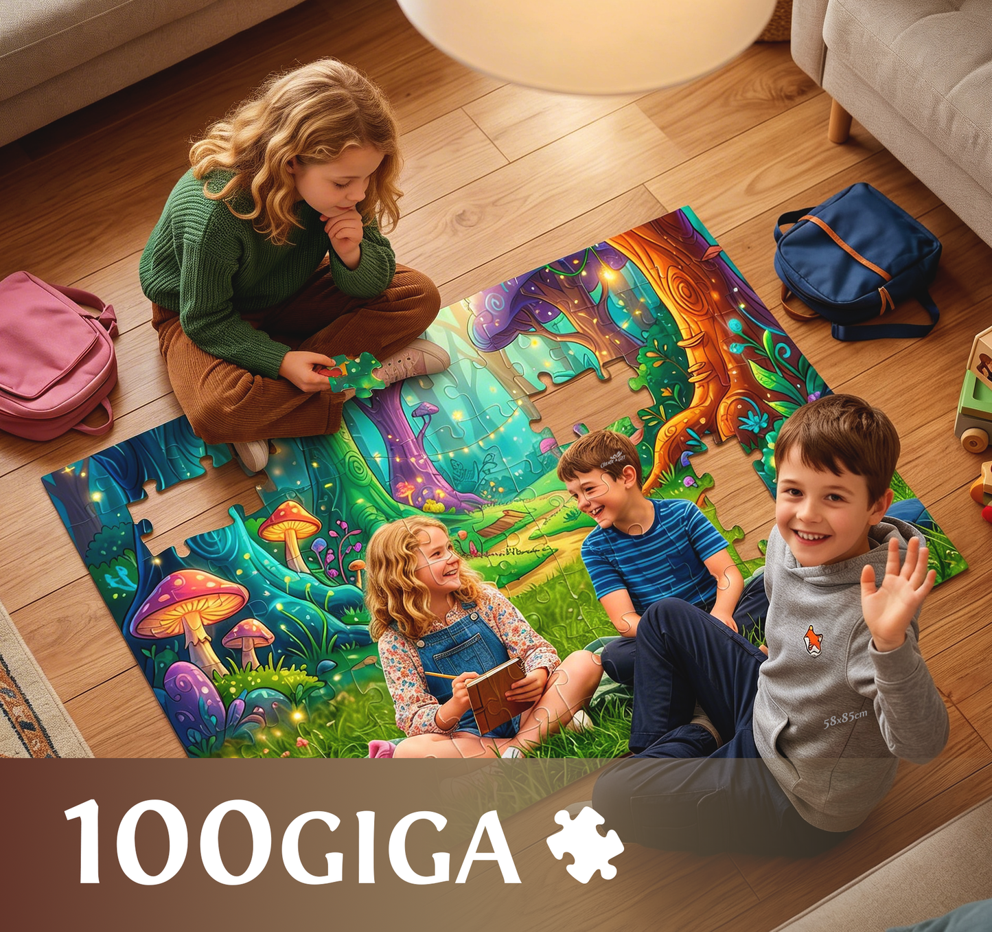 Photo puzzle 100 GIGA pieces  60 x 85 cm / 33.5 x 23.6 inches in a bag