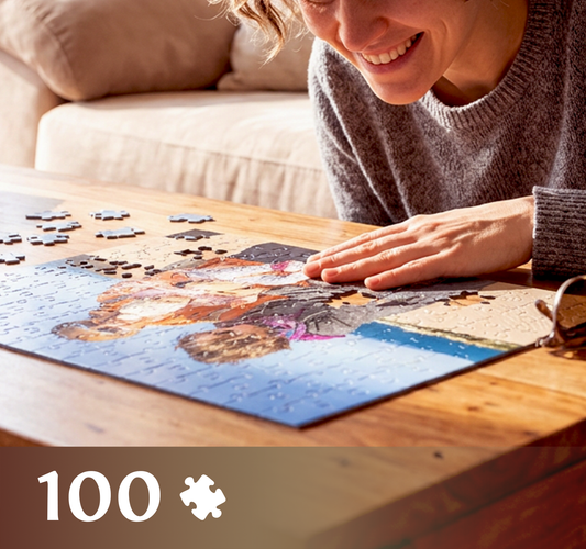 Photo puzzle 100 pieces 29 x 40 cm / 10.6 x 16.1 inches in a bag