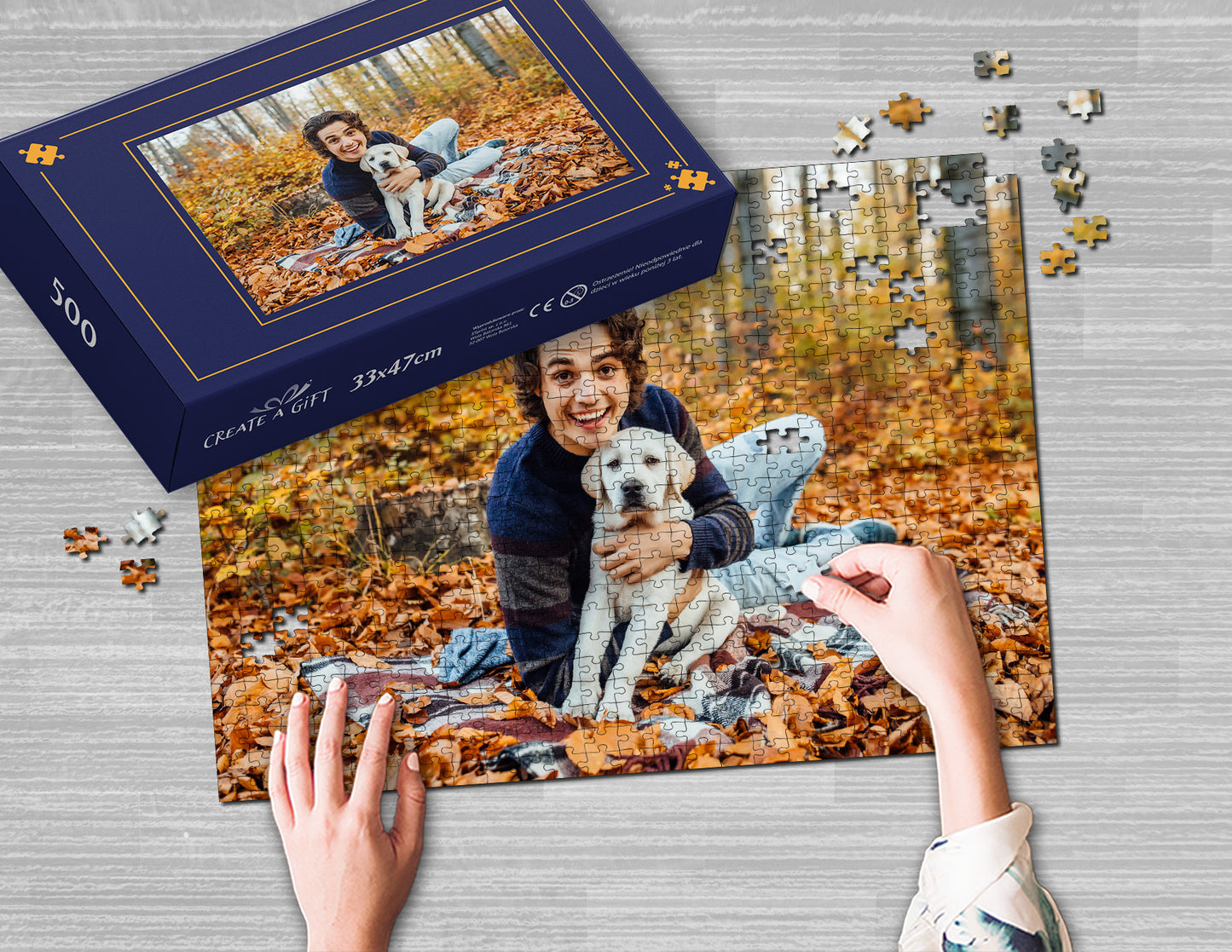 Photo puzzle 500 pieces 33 x 47 cm / 12.9 x 18.5 inches in a box