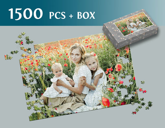 Photo puzzle 1500 pieces 47 x 68 cm / 18.5 x 26.7 inches in a box