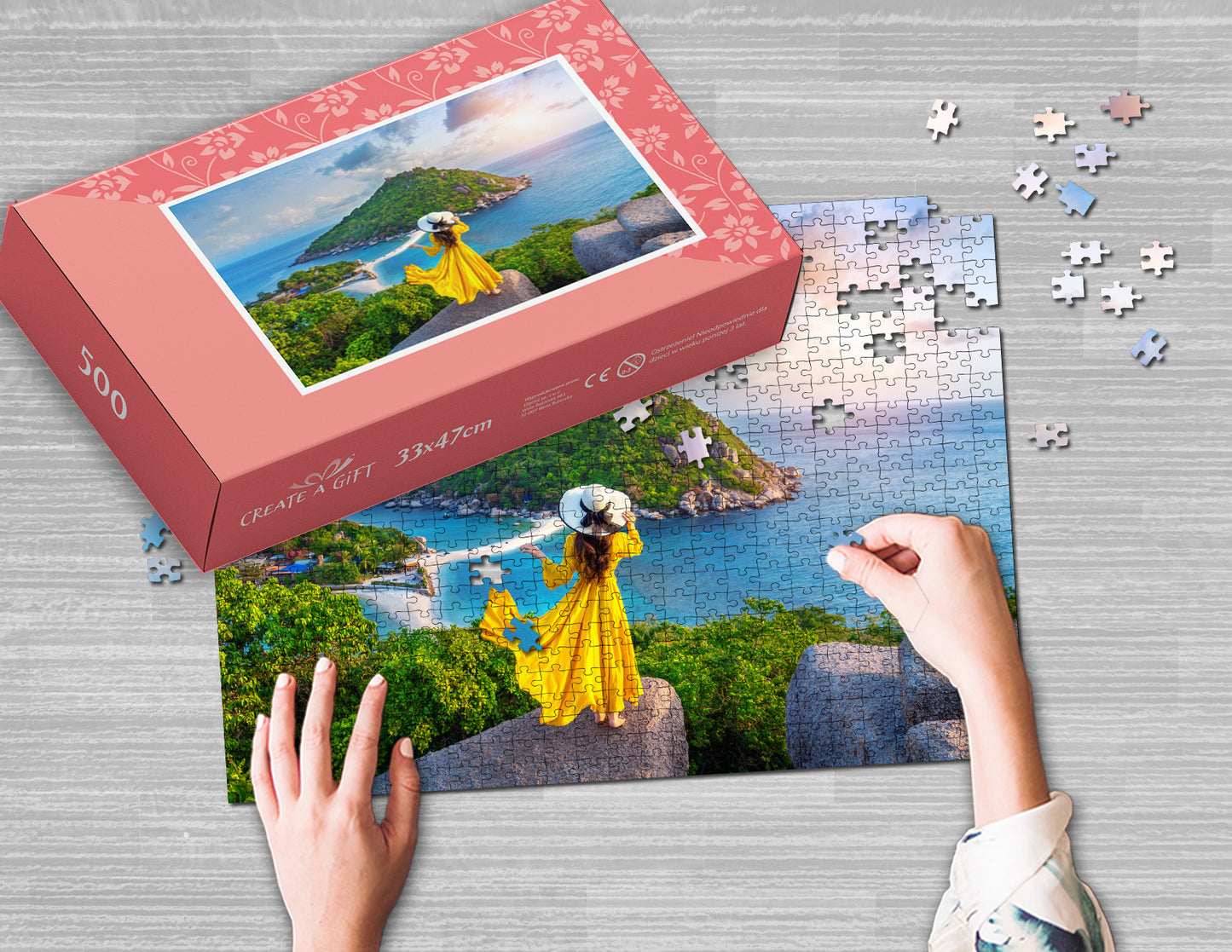 Photo puzzle 500 pieces 33 x 47 cm / 12.9 x 18.5 inches in a box