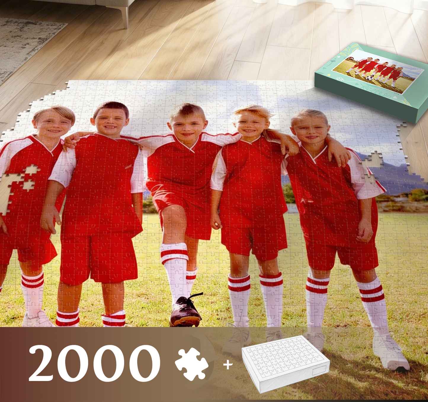 Photo puzzle 2000 pieces 68 x 96 cm / 26.7 x 37.7 inches in a box