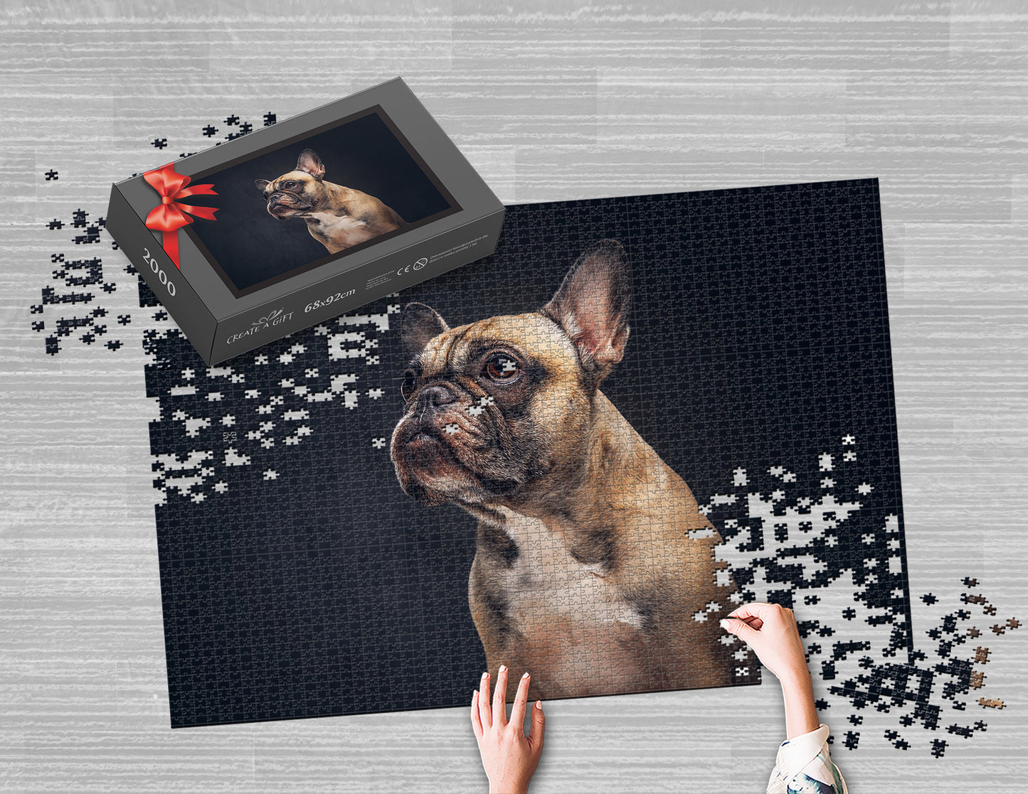 Photo puzzle 2000 pieces 68 x 92 cm / 26.7 x 37.7 inches in a box