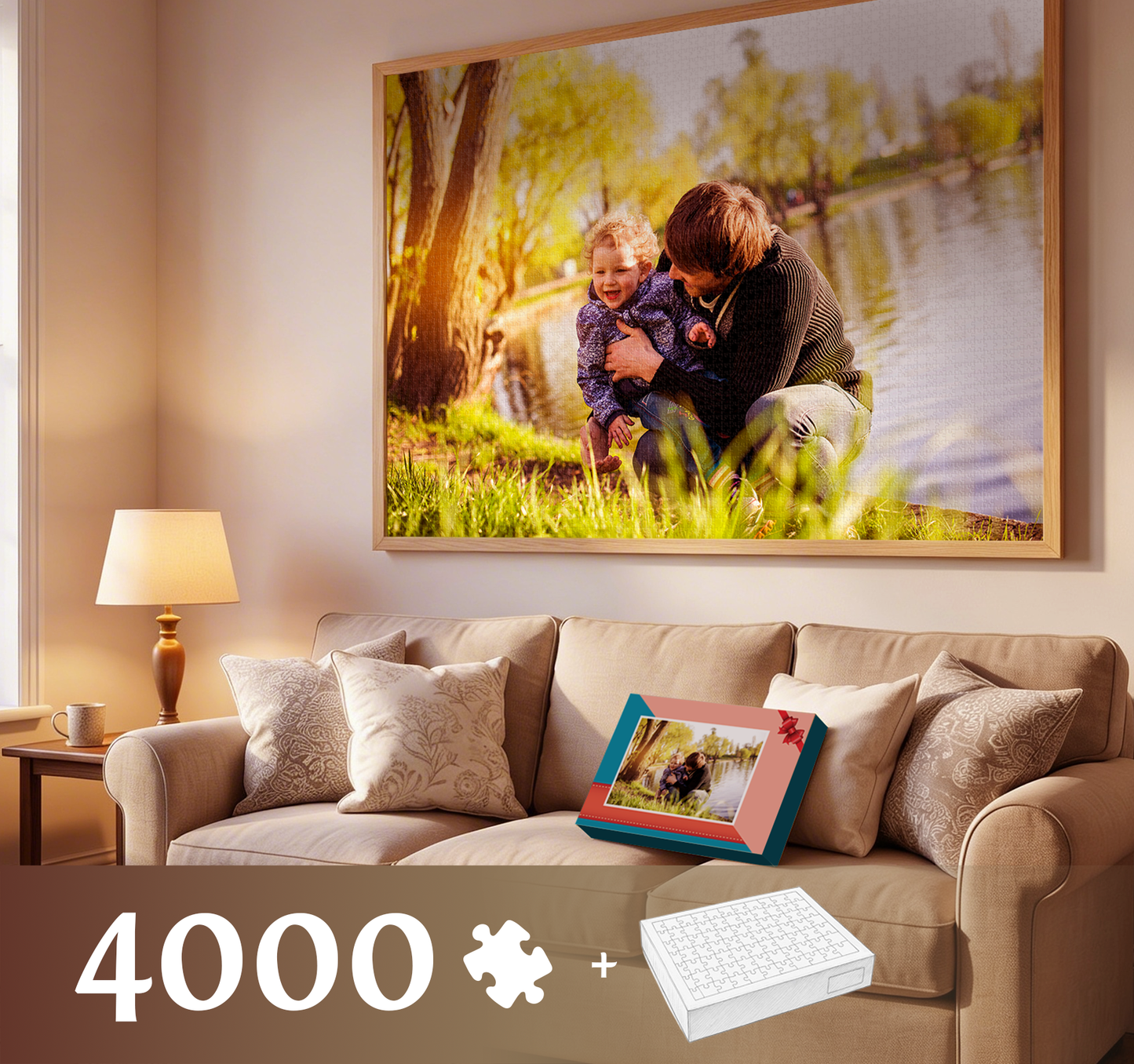 Photo puzzle 4000 pieces 94 x 136cm (37,7 x 53,5 inch) in a box