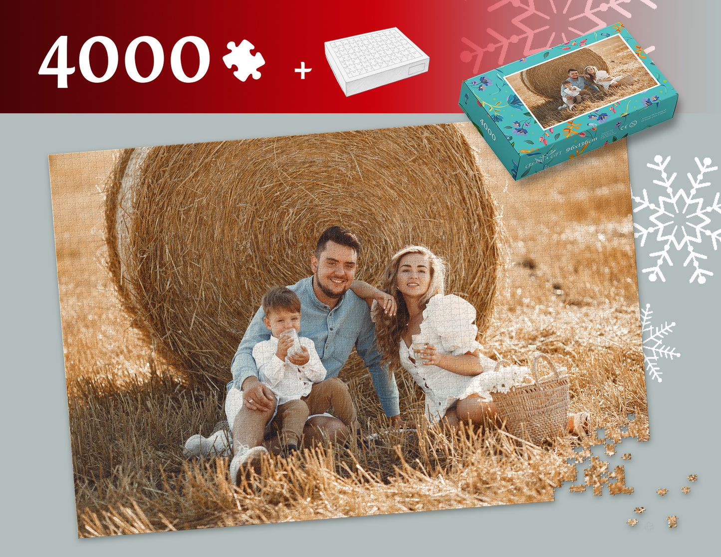 Photo puzzle 4000 pieces 96 x 136cm (37,7 x 53,5 inch) in a box