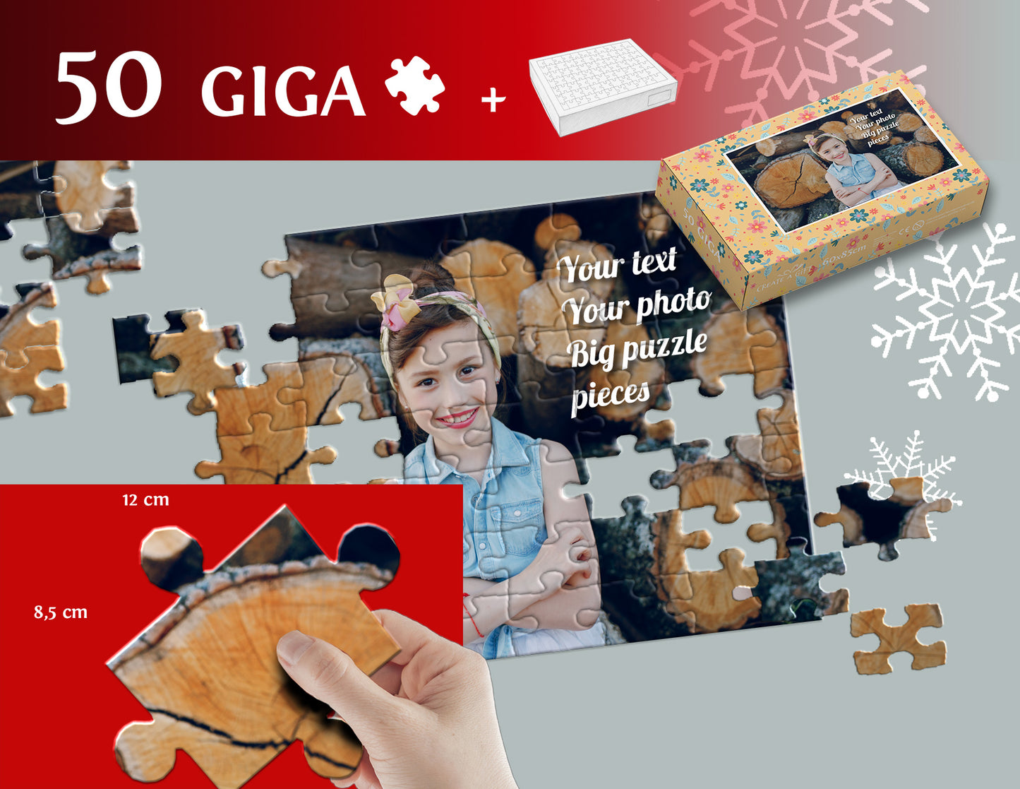 Photo puzzle 50 GIGA pieces 60 x 85 cm / 33,5 x 23,6 inches in a box