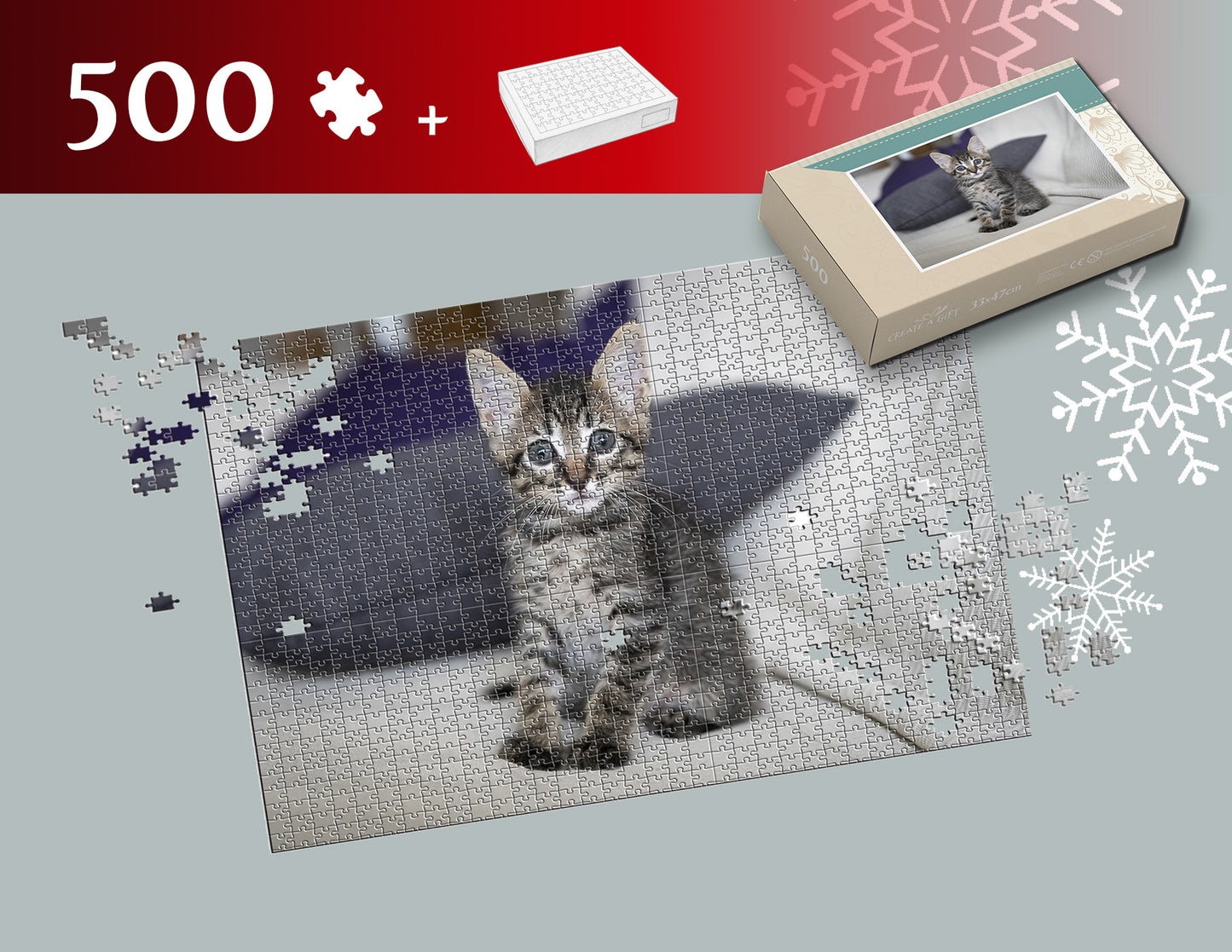 Photo puzzle 500 pieces 33 x 47 cm / 12.9 x 18.5 inches in a box