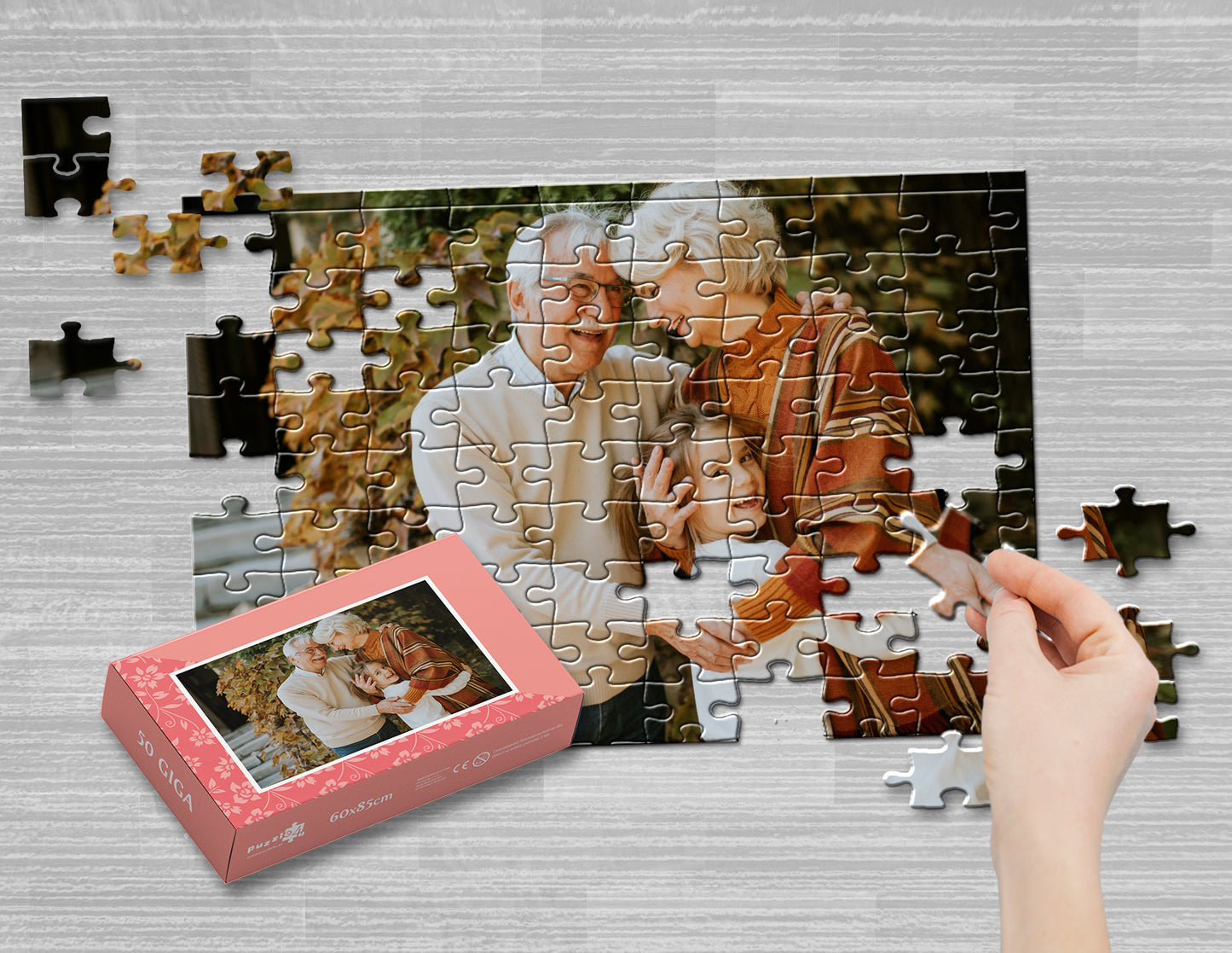 Foto puzzle 50 GIGA elementów  60 x 85 cm w pudełku