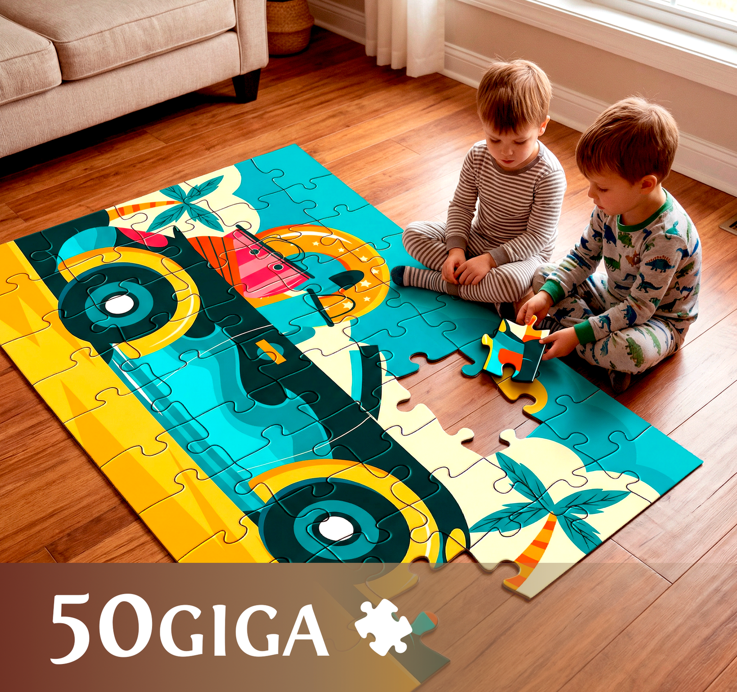Foto puzzle GIGA 50 velkých dílků 60 x 85 cm v sáčku 