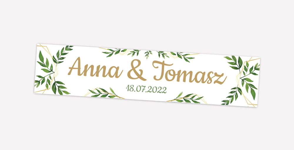 Wedding license plate with personalisation