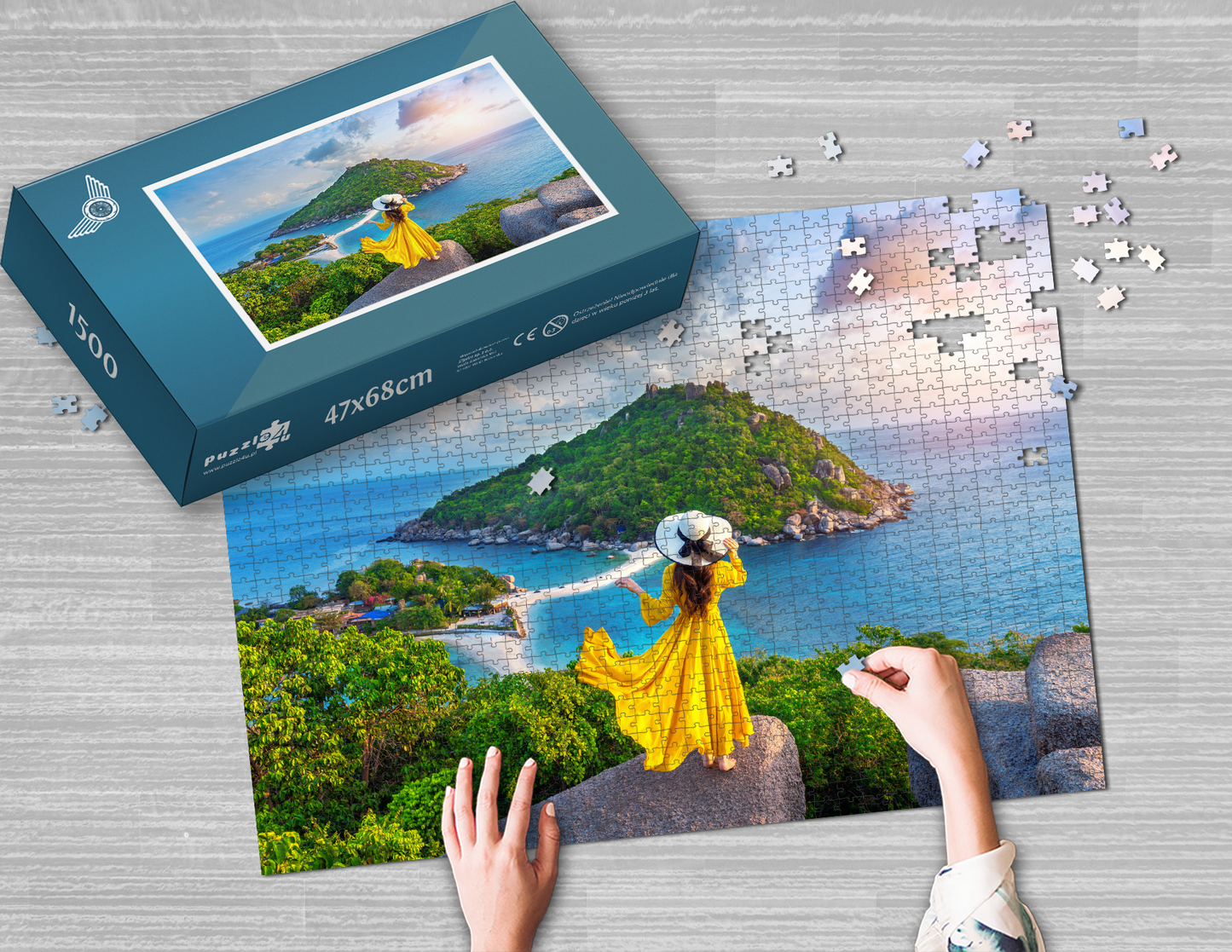 Photo puzzle 1500 pieces 47 x 68 cm / 18.5 x 26.7 inches in a box