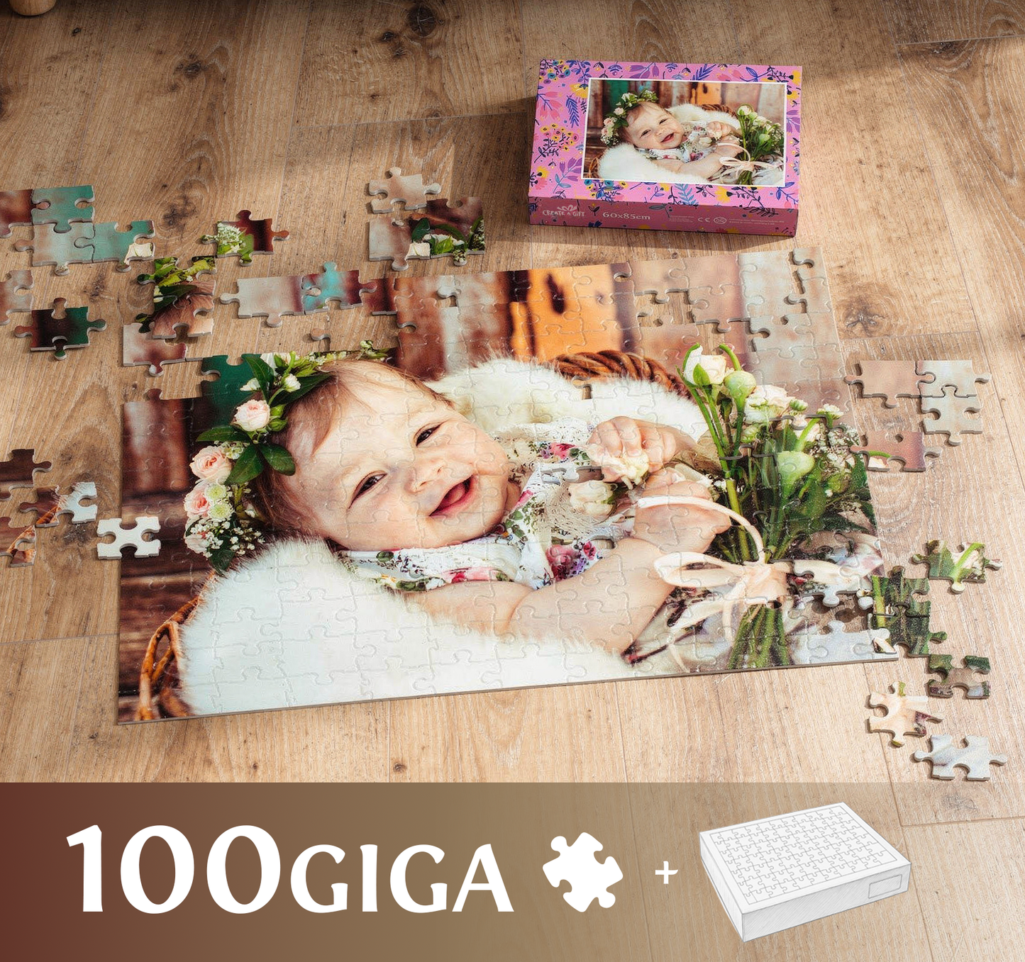 Photo puzzle 100 GIGA pieces  60 x 85 cm / 33.5 x 23.6 inches in a box
