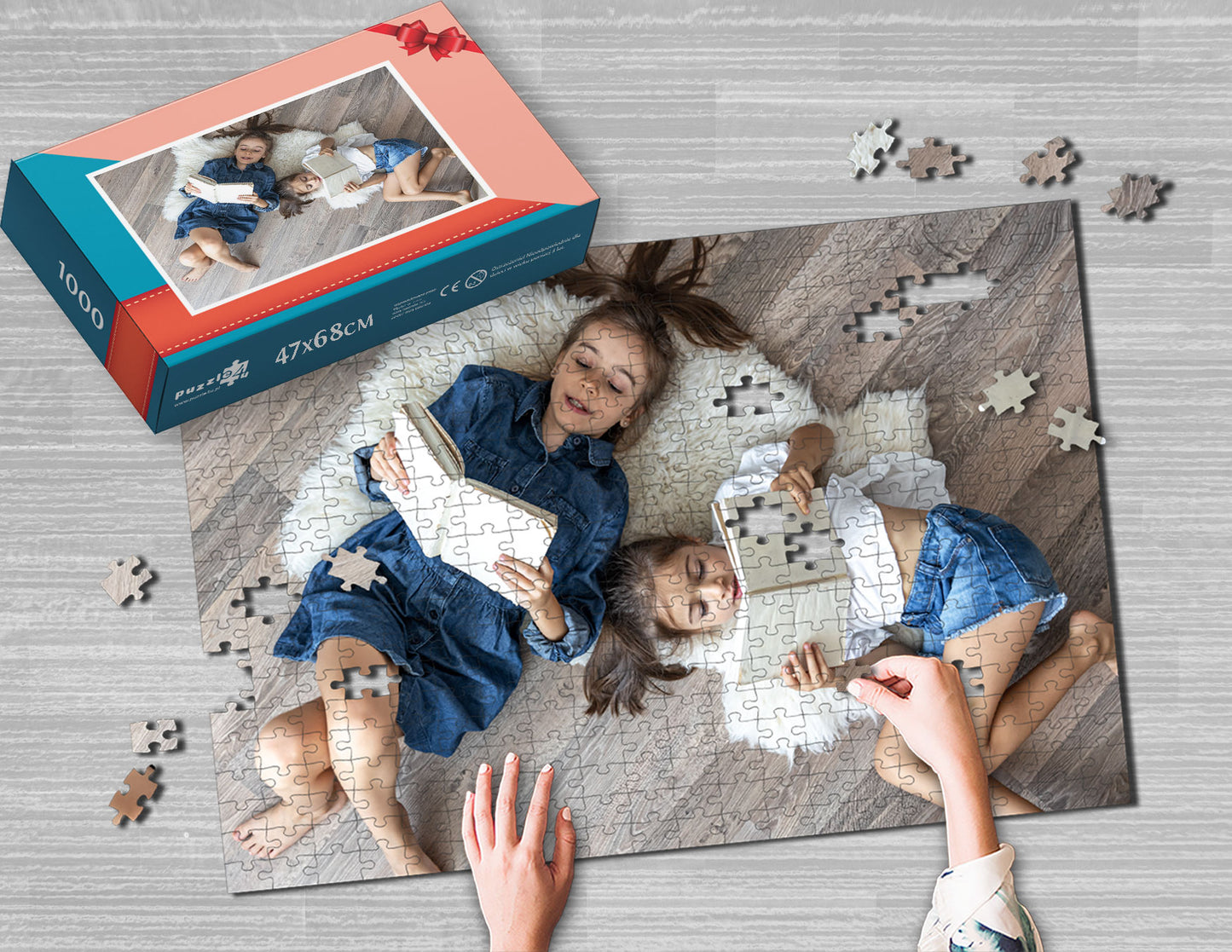 Photo puzzle 1000 pieces 47 x 68 cm / 18.5 x 26.7 inches in a box