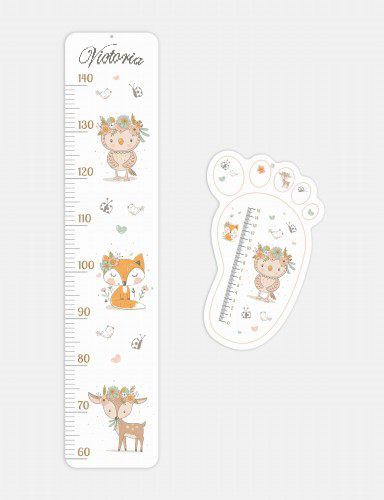 Growth measure with baby's name + foot gauge FREE